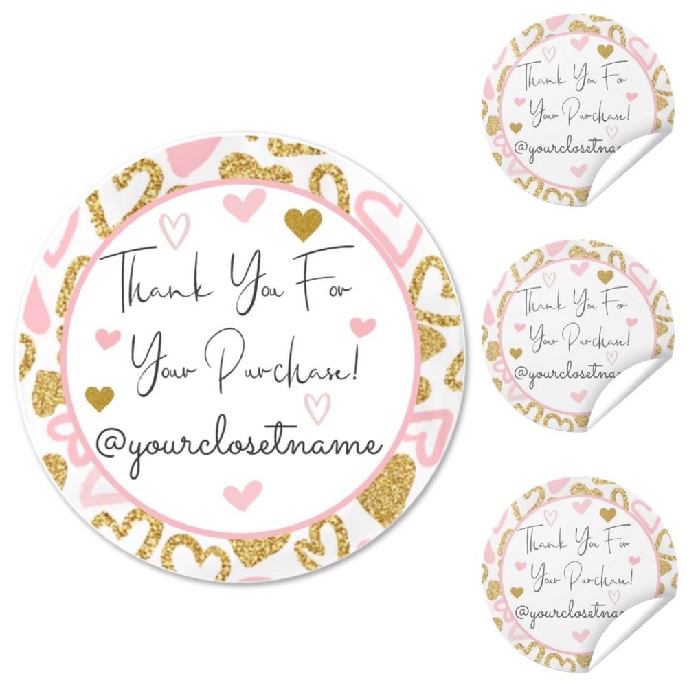 Thank You Stickers with Name Personalization